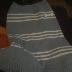 Blue Striped Dog Sweater